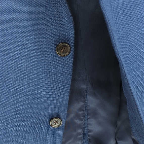 19922 Lauren Ralph Lauren # Button Blazer Blue size 44L preppy classic nautical - Picture 4 of 9
